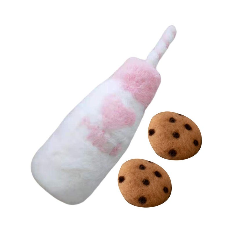 DIY Baby Wool Felt Milk Bottle And Cookies Photography Props For Infant Photo Accessories - Image 5